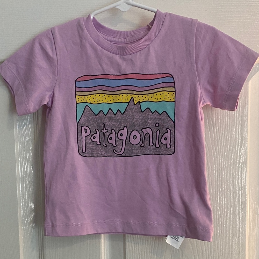 Patagonia Kids Lavender Graphic Tee